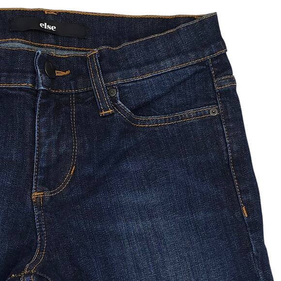 Else Jeans Womens 25 Cropped Rolled Hem Dark Wash Denim Blue - Picture 4 of 13